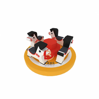 Pastel 1 ~ 4 enfants nus équipement de jeu doux carrousel joyeux aller rond Base rotative électrique carrousel Animal enfants jouer jeu