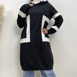2246 #   Blusa con capucha de algodón grueso para otoño e invierno, blusa deportiva de manga larga para mujer musulmana, con bolsillos laterales grandes, 3 colores - Product Image 5