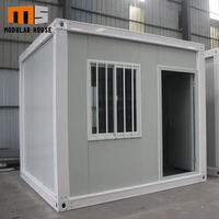 Maison préfabriquée mobile en conteneur avec roues, cabine modulaire portable en conteneur avec fenêtre de sécurité