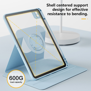 Étui protecteur rotatif en PU pour tablette iPad, propre design, personnalisé, meilleur prix, chargement de crayons, gris, 11 pouces - Product Image 2