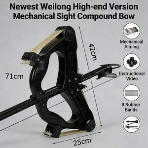 Arbalète professionnelle d'extérieur pour tir de précision, ambidextre, avec bande élastique haute résistance, répétitive, force de tir de 20 livres, légère - Product Image 4