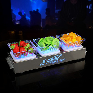 Yyds Illuminated Fruit Platter Stainless Steel 4 6 Compartment Snack Rack For Bar Ktv Nightclub - Product Image 4