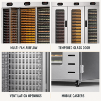 Déshydrateur alimentaire électrique Mailekitchen LT-11 à 108 couches en acier inoxydable, 220V 7500W, pour fruits, viande et légumes