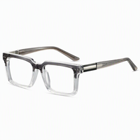 Monturas Cuadradas TR90, Anti Luz Azul, Diseño Extra Grande, Gafas Ópticas Unisex 84008-4