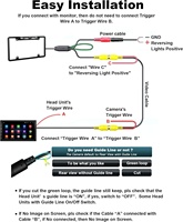 Caméra de recul pour plaque d'immatriculation Caméra de recul HD à vision nocturne avec 8 LED Angle de vision de 170 ° Caméra arrière de recul étanche