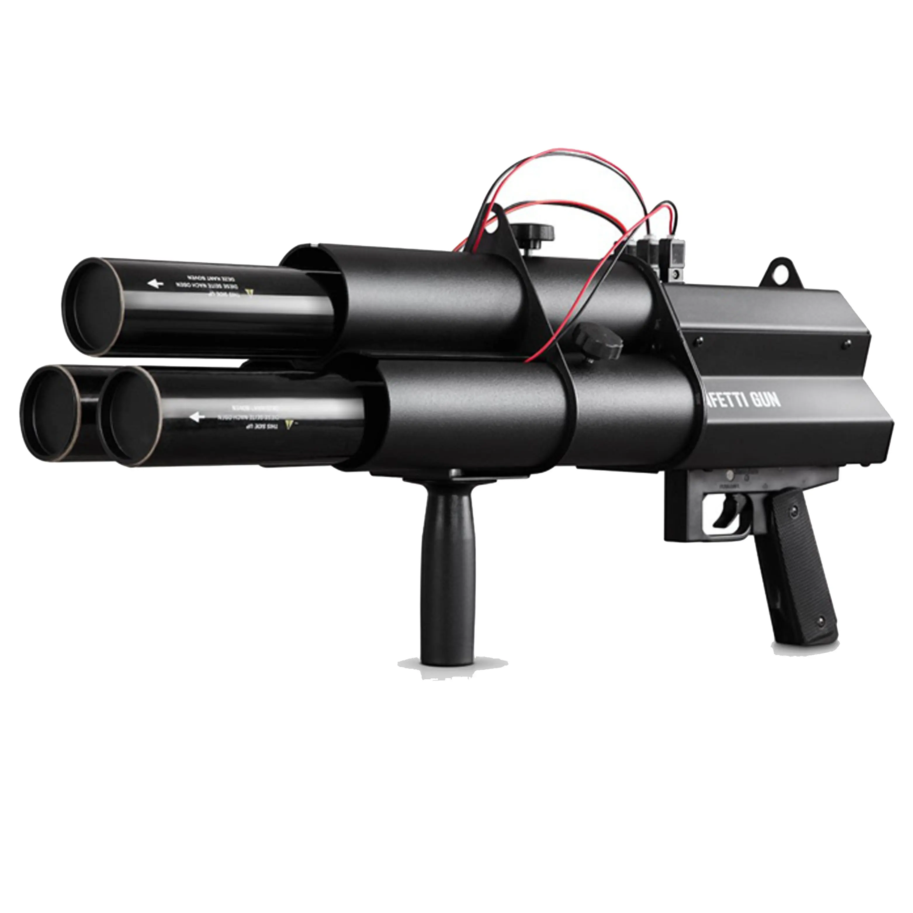 Lanzador eléctrico de mano con 3 disparos, máquina Popper recargable con tres cabezales, pistola de fiesta de confeti alimentada por batería