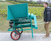 Machine à battre électrique à double rouleau UNIO, automatique, production de 200-1200 kg/h, haute productivité, utilisation agricole pour le sorgho/le sésame/le poivre