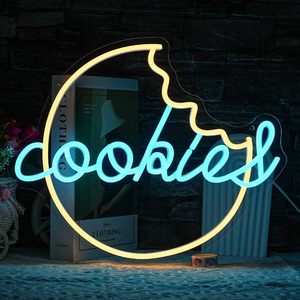 Cookies Letreros Neon LED indoor hanging ambient light shop <b>sign</b> wall decoration light entrance indicator light luminous <b>sign</b> - Product Image 1