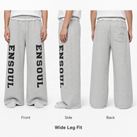 Pantalon de survêtement épais imprimé sur mesure OEM/ODM, style décontracté, 100 % coton French Terry, pour homme, taille haute, coupe droite, tendance