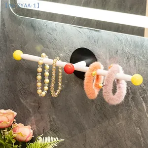 Toallero de pared sin perforaciones, ahorra espacio, estante para zapatos, colgador de toallas impermeable, accesorios de baño - Product Image 4