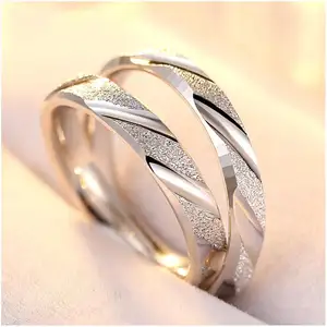 Bague en argent pour femme anillo digital Set Couple d'hommes Pierre naturelle Bague Feng Shui personnalisée en acier inoxydable 925