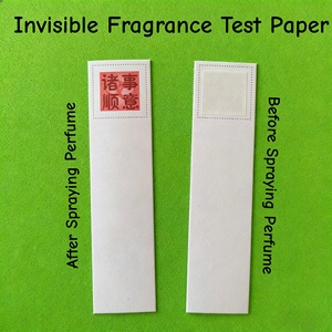 Papel absorbente mágico invisible personalizado para pruebas de aroma, tiras de blotter para aromaterapia de marca - Product Image 4
