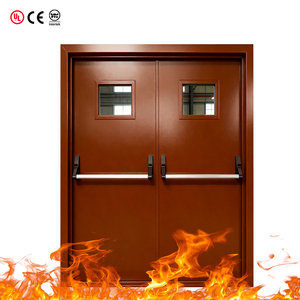 <span class=keywords><strong>Porte</strong></span> coupe-feu en acier 60/90/120/180 minutes, cadre métallique creux, portes commerciales homologuées UL, fermeture automatique avec dispositif anti-panique - Product Image 4