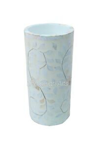 Maceta con incrustaciones de hueso para decorar el hogar, jarrón de flores de mesa hecho a mano, tamaño mediano y pulido, al mejor precio - Product Image 2