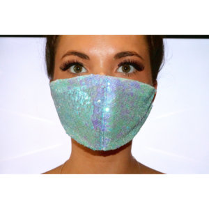 Maschera per il viso di paillettes Baby Blue - Product Image 1