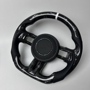 Accesorios Interiores para Automóviles, Volante de Fibra de Carbono para Ford <span class=keywords><strong>Mustang</strong></span> GT <span class=keywords><strong>Shelby</strong></span> <span class=keywords><strong>GT500</strong></span> GT350 2018 2019 <span class=keywords><strong>2020</strong></span> 2021 2022 - Product Image 5