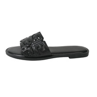 Sandales plates de luxe en cuir léger pour femme avec boucle carrée ou ronde, idéales pour l'extérieur et la mode estivale