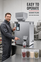 Machine de remplissage semi-automatique électrique contrôlée par PLC pour sacs alimentaires, boîtes, sachets, films - Haute productivité, économie d'énergie, faible bruit