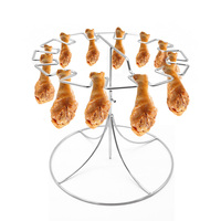 Support de cuisse et d'aile de poulet pour four à gril 12 fentes support de cuisse de poulet support de pilon de poulet en acier inoxydable de haute qualité
