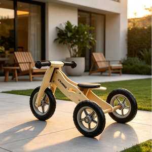 Vélo d'équilibre 2-en-1 sans pédales en <span class=keywords><strong>bois</strong></span> Schima, <span class=keywords><strong>3</strong></span> <span class=keywords><strong>roues</strong></span>, pour tout-petits <span class=keywords><strong>3</strong></span>+, cadeau, OEM ODM ANNA & BECK - Product Image 1
