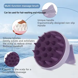 Novo produto Angel Bath Massage Brush Shampoo Hair Brush Silicone Scalp Massager Brush para o crescimento do cabelo