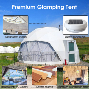 Carpa Domo Geodésica Redonda de Lujo para Exteriores, Moderna, Impermeable, de PVC, de Doble Capa, para las Cuatro Estaciones, con Baño, para Resorts - Product Image 2