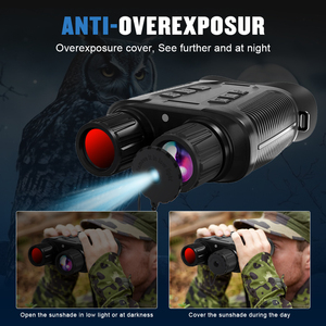 Kính viễn vọng hồng ngoại zoom kỹ thuật số 10x + 8x tầm nhìn ban đêm và Ống nhòm máy quay ngày và đêm để săn bắn - Product Image 6