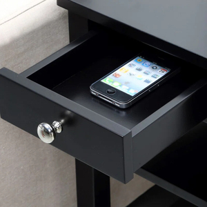 Factory Hot Sell Traditional One Drawer Chairside <b>End</b> <b>Table</b> with Shelves, Modern Wood Side for Living Room Bedroom - Product Image 3