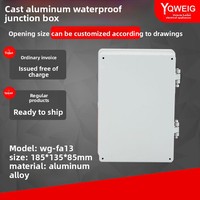 Boîte de jonction en aluminium moulé FA13, 185*135*85mm, sablée, pour l'extérieur, boîte d'étanchéité des câbles YQWEIG