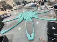 Plateforme gonflable de yoga aquatique multi-personnes 8 places pour Stand Up Paddle (SUP) et fitness