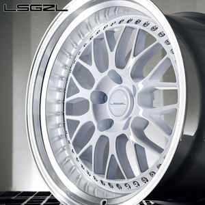 Rines Forjados de 2 Piezas con Borde Escalonado Blanco Brillante de 16 18 20 21 22 24 26 Pulgadas Maza 5x114.3 5x112 5x130 para Autos de Marca para Mercedes BMW RR - Product Image 3