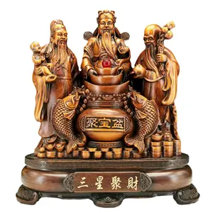 God Of Wealth Statue Chinese Fengshui Ornaments Adornos Estatua Al Por Mayor All Wealth Buddha For Home Decor Business