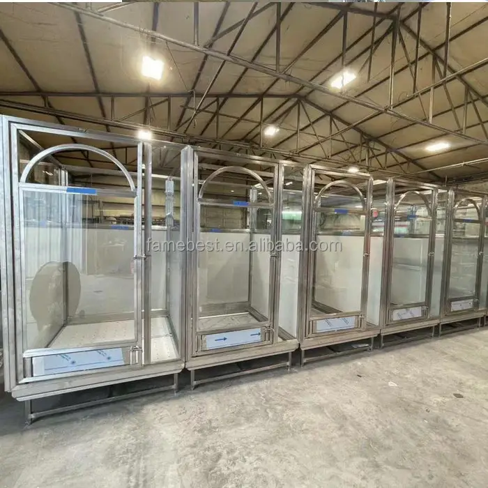 Stainless Steel 304 Raised Floor Dog Kennel Steel Dog Runs Kennels For Multiple Dogs