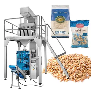 CE Certified Automatic Vertical Pouch Packaging Machine For Grain Cereal Packaging Machinery