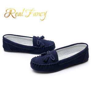 Moda Casual In Pelle Scamosciata Piatto <span class=keywords><strong>Mocassini</strong></span> In Pelle <span class=keywords><strong>Mocassini</strong></span> Scarpe per Le Donne - Product Image 4