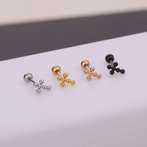 Piercing Rook Helix Daith in Acciaio Inossidabile per Donne, Design con Fulmine, Croce, Luna, Teschio, Scheletro e Serpente - Product Image 6