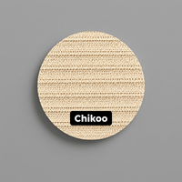 Tissu en maille côtelée double en polyester Chikoo, tissu texturé extensible pour la confection de vêtements et d'habillement