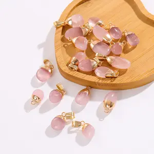 Целион, оптовая продажа, высококачественные кристаллические лечебные камни, полированные розовые кварцевые мини-хрустальные сферные подвески для подарка