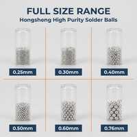 Billes de soudure BGA Sn63 Pb37 haute pureté 0,25 0,30 0,40 0,50 0,60 0,76 mm pour assemblage et reprise SMT