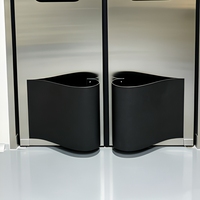 Porte anti-choc en acier inoxydable à double action, auto-fermante, avec plaque de protection PE, pour usine alimentaire et salle blanche