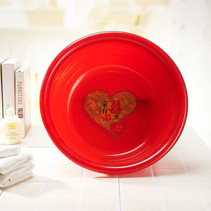 Red Plastic <b>Basin</b> 32cm <b>Round</b> For Wedding And Festive Use - Product Image 3