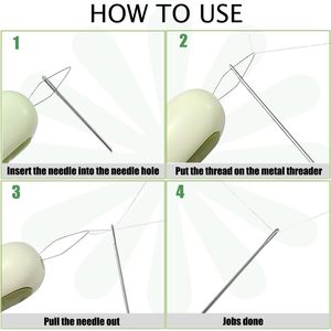 Special Multi-Functional Metal Needle <b>Threading</b> <b>Tool</b> for Seniors Small Round Hand Sewing Thread Picker Remover for Knitting Home - Product Image 2