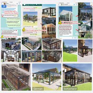 ห้องอาบแดดแบบพับได้อเนกประสงค์สวนหลังบ้านกลางแจ้งดีไซน์ฝรั่งเศสใช้งานได้อเนกประสงค์เหมาะสำหรับพักผ่อนพักผ่อนที่สวนห้องอาบแดด - Product Image 5