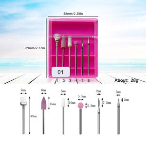 Gute Qualität Benutzer definiertes Logo Diamant Nagel bohrer Set Wolfram Edelstahl Nagel bohrer für Nagels tudio - Product Image 3