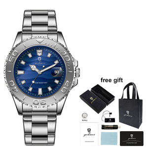 Reloj de Cuarzo Gohuos 58818 de Moda para Hombre, Acero Inoxidable, Fecha Automática, Resistente al Agua, Manecillas Luminosas, Reloj de Negocios - Product Image 5