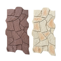 Panneau mural extérieur en pierre artificielle PU pour villa, léger, installation rapide, écologique, imperméable, texture de roche réaliste
