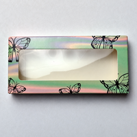 Boîte en papier personnalisée pour cils, avec fenêtre transparente, emballage coloré pour faux cils, pour cosmétiques, vente en gros