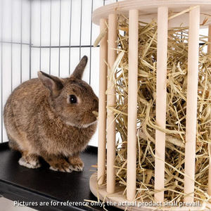 Mangeoires à foin réduisant les gaspillage, mangeoires en bois adaptées aux lapins, aux cochons d'Inde, mangeoires auto-alimentantes <span class=keywords><strong>pour</strong></span> animaux debout, gestion du foin - Product Image 2