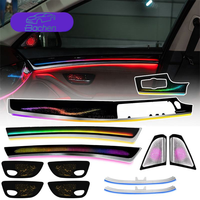 Kit d'éclairage d'ambiance 64 couleurs pour BMW Série 5 F10/F18 2012-2017, intérieur automobile, LHD/RHD, symphonie dynamique, kit de couvercles de haut-parleurs