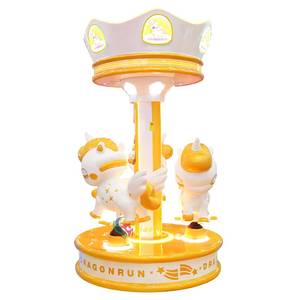 Manège à bascule pour enfants à 3 places à pièces, parc d'attractions intérieur, fibre de verre, machine à 3 chevaux, centre commercial familial, enfants - Product Image 3